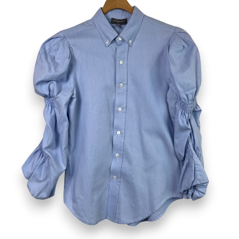 Greyson Light Blue Oxford Shirt Small Light Academia Prep Back To School Size S